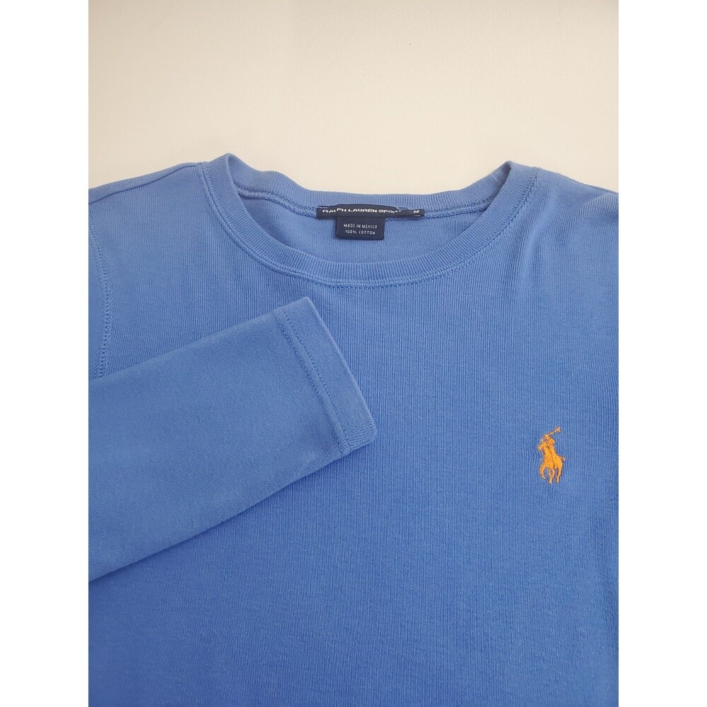 Ralph Lauren Sport Men's Long‎ Sleeve Crew Neck Pullover Shirt, Blue, M